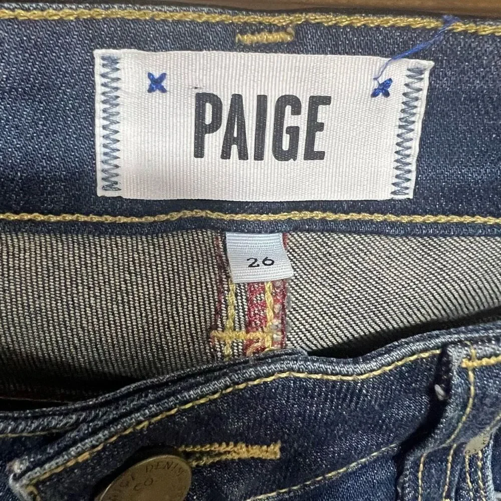 PAIGE Skyline Ankle Peg Skinny Blue Jeans Alanis Women's 26